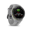 Garmin - Approach S70 GPS Smartwatch 42mm Ceramic - Black Ceramic Bezel with Powder Gray Silicone Band