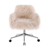 Linon Home Décor - Diehm Faux Fur Office Chair - Pink