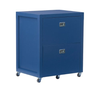 Linon Home Décor - Penrose File Cabinet, Navy - Navy Paint / Silver Hardware