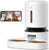 PetLibro - Granary WiFi Stanless Steel Dual Food Tray 5L Automatic Dog and Cat Feeder with Camera Monitoring - White