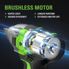 Greenworks - 24 Volt 1/2” Brushless Cordless Impact Wrench with 2.0 Ah Battery and Charger - Green
