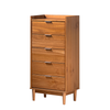 Walker Edison - Mid-Century Modern 5-Drawer Bedroom Chest - Caramel