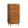 Walker Edison - Mid-Century Modern 5-Drawer Bedroom Chest - Caramel