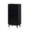 Walker Edison - Mid-Century Modern 5-Drawer Bedroom Chest - Black