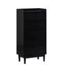 Walker Edison - Mid-Century Modern 5-Drawer Bedroom Chest - Black