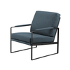 Walker Edison - Modern Metal-Arm Accent Chair - Indigo Blue