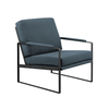 Walker Edison - Modern Metal-Arm Accent Chair - Indigo Blue