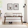 Walker Edison - Contemporary Low-Back Spindle Bench - Walnut