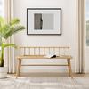 Walker Edison - Contemporary Low-Back Spindle Bench - Natural