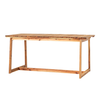 Walker Edison - Modern Solid Wood Outdoor Dining Table - Natural