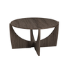 Walker Edison - Contemporary Arch-Base Round Coffee Table - Cerused Ash