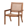 Walker Edison - Boho Solid Wood Outdoor Accent Chair - Dark Brown