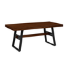 Walker Edison - Modern Bridge-Leg Dining Table - Dark Walnut