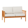 Walker Edison - Modern Solid Wood Spindle-Style Outdoor Loveseat - Natural