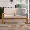 Walker Edison - Modern Solid Wood Slatted Outdoor Loveseat - Natural