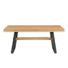 Walker Edison - Industrial Metal and Wood Dining Table - Light Oak