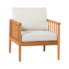 Walker Edison - Modern Solid Wood Spindle-Style Outdoor Lounge Chair - Natural