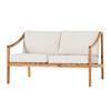 Walker Edison - Modern Solid Wood Outdoor Loveseat - Natural