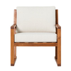 Walker Edison - Modern Solid Wood Slatted Club Chair - Brown