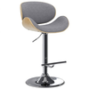 Simpli Home - Marana Bentwood Gas Lift Bar Stool - Light Grey