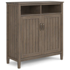 Simpli Home - Lev Medium Storage Cabinet - Smoky Brown