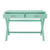 Linon Home Décor - Pierce 2-Drawer Campaign-Style Desk - Pastel Turquoise