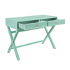 Linon Home Décor - Pierce 2-Drawer Campaign-Style Desk - Pastel Turquoise