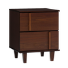 Walker Edison - Modern Solid Wood 2-Drawer Nightstand - Walnut