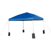 Flash Furniture - Harris 10'x10' Blue Pop Up Straight Leg Canopy Tent With Sandbags and Wheeled Case - Blue