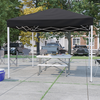 Flash Furniture - Harris 10'x10' Black Weather Resistant Easy Up Event Straight Leg Instant Canopy Tent - Black