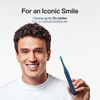 AquaSonic Icon Rechargeable Power Toothbrush | Magnetic Holder & Slim Travel Case - Navy - Navy
