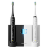 AquaSonic Elite Duo Series Electric Toothbrush Set - White and Black