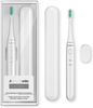 AquaSonic Icon Rechargeable Power Toothbrush | Magnetic Holder & Slim Travel Case - Optic White - white