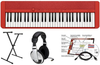 Casio CTS1RD EPA 61 Key Keyboard with Stand, AC Adapter, Headphones, and Software - Red