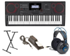 Casio CTX5000 Premium Pack with 61 Key Keyboard, Stand, AC Adapter, and Headphones - Black
