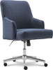 Serta - Leighton Modern Memory Foam & Twill Fabric Home Office Chair - Blue