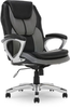 Serta - Amplify Work or Play Ergonomic High-Back Faux Leather Swivel Executive Chair with Mesh Accents - Black and Gray