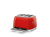 SMEG - TSF03 4x4 Wide Slot Toaster - Red