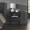 Walker Edison - Mid-Century Modern 1-Drawer Angle-Leg Nightstand - Black