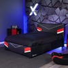 X Rocker - Orion eSports Gaming Bed Frame, Full - Black/Red