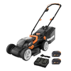 Worx WG779 40V Powershare 14" Cordless Electric Lawn Mower, Compatible, Bag and Mulch (Batteries and Charger Included) - Black