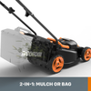 Worx WG779 40V Powershare 14" Cordless Electric Lawn Mower, Compatible, Bag and Mulch (Batteries and Charger Included) - Black