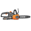 Worx WG322 20V Power Share 10" Cordless Chainsaw with Auto-Tension (Battery & Charger Included) - Black