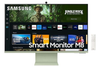 Samsung - 27" M80C 4K UHD Smart Monitor with Streaming TV and SlimFit Camera Included  White - Green