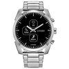 Citizen - CZ Smart Unisex Hybrid 42.5mm Stainless Steel Smartwatch with Silvertone Stainless Steel Bracelet