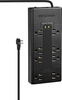 Insignia™ - 8-Outlet 1,200 Joules Surge Protector - Black