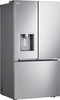 LG - 30.7 Cu. Ft. French Door Counter-Depth Smart Refrigerator with Tall Ice and Water Dispenser - Stainless Steel