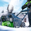 Greenworks - 20 in. Pro 80-Volt Cordless Brushless Snow Blower (4.0Ah Battery and Charger Included) - Direct Import - Green