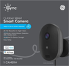 General Electric - CYNC Outdoor Wired Smart Camera 1pk - BLACK