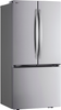 LG - 21 Cu. Ft. French Door Counter-Depth Smart Refrigerator with Ice - Stainless Steel